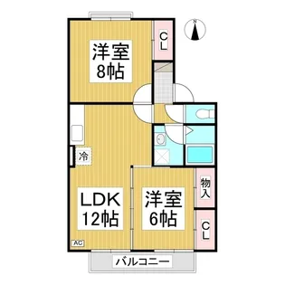 ハイツ・サンブライト【102号室】の間取り