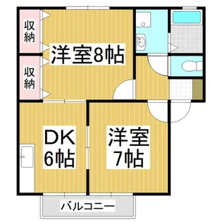 ボナール庄内【202号室】の間取り