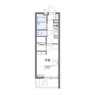 レオパレスリヴィエール メトバ【306号室】の間取り