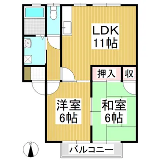 ウィンディア村田【1階】の間取り