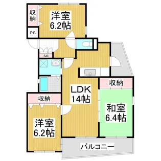 長野県長野市栗田【マンション】の間取り
