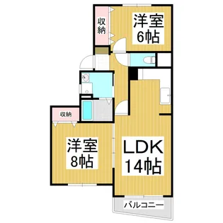 長野県長野市栗田【マンション】の間取り