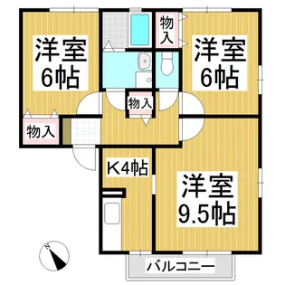 セジュールイズミC【201号室】の間取り