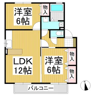 ソレアードA【1階】の間取り