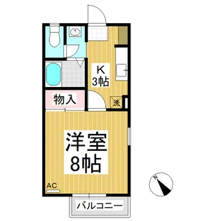 フォーダイヤモンズタウン F棟【2階】の間取り