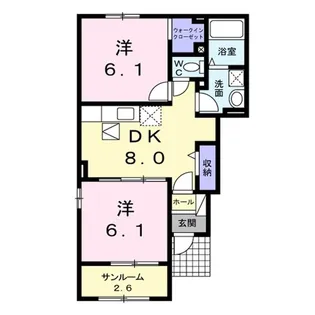 フィデール B棟【1階】の間取り