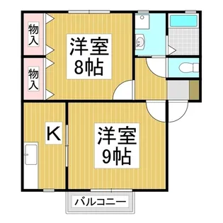 ボーンルリ C【202号室】の間取り