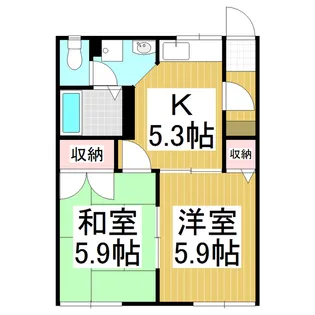 フレグランスライフ【102号室】の間取り
