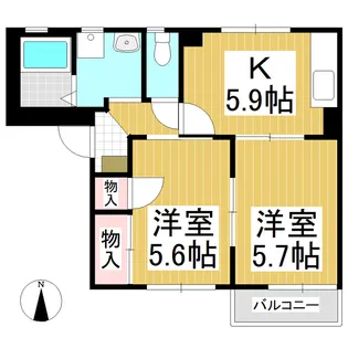 フレグランスこいずみB【1階】の間取り