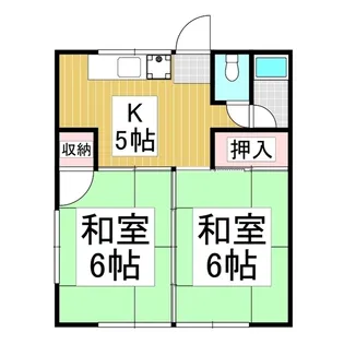 山吹荘【2-1号室】の間取り
