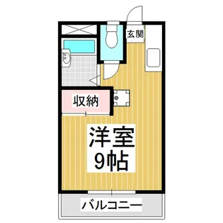 ベルクレール上伊那【205号室】の間取り