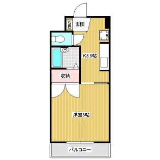 リバーサイド千【206号室】の間取り