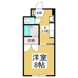 リバーサイド千【102号室】の間取り