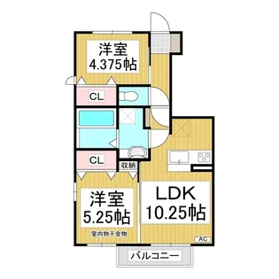 ブリッジ・ジョシュア【1階】の間取り