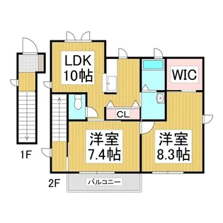 Jスタイル稲田【2階】の間取り
