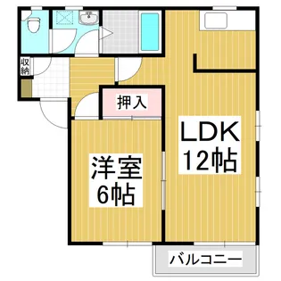 フレグランスとよしな【202号室】の間取り