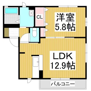 Casa de Luna A棟【1階】の間取り