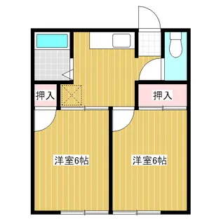 ホワイトパレス【202号室】の間取り