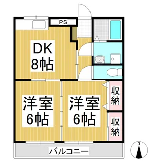 ホーリーONE【201号室】の間取り