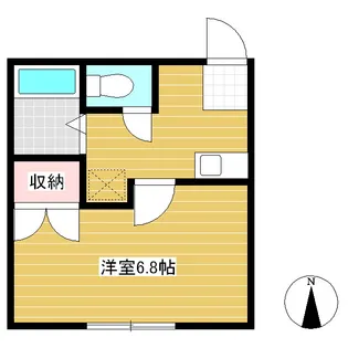 シャトレーゼ金井【201号室】の間取り