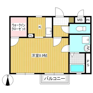 ハイツパティオ【201号室】の間取り