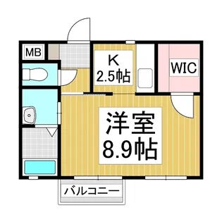 ハイツパティオ【201号室】の間取り