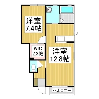 ヴィラ ウィンド B【1階】の間取り