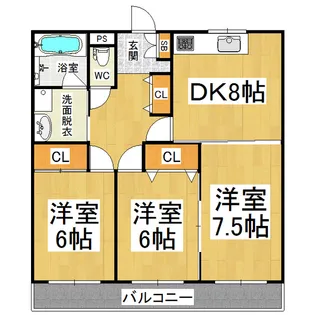 メゾンブリアンベルA棟【302号室】の間取り
