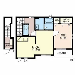 ボヌール セット【204号室】の間取り