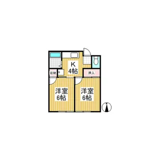 ロイヤルハイツ蒼久保D棟【102号室】の間取り