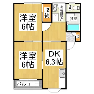 メゾン広丘A棟【203号室】の間取り