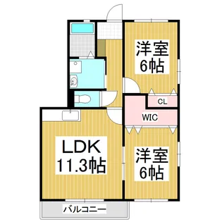 エレガントキューブ【301号室】の間取り