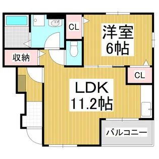 グランシャリオ【104号室】の間取り