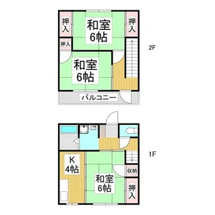 グリーンガーデン【1号室】の間取り