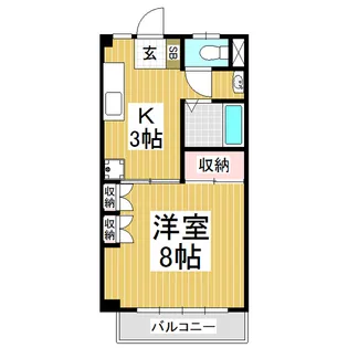 リバーサイドのはら【101号室】の間取り