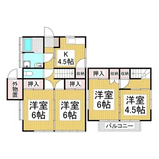長野県伊那市中央【一戸建】の間取り