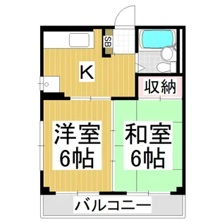 ジュネス相ノ木【101号室】の間取り