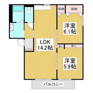 バリュージュあずまだA【2階】の間取り
