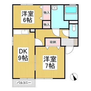 セレーノC【102号室】の間取り