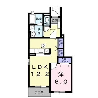 メアラスC【1階】の間取り