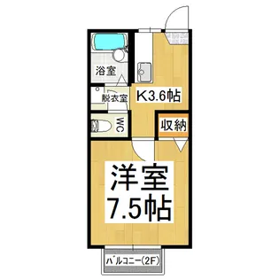 フレグランスアルプス【202号室】の間取り