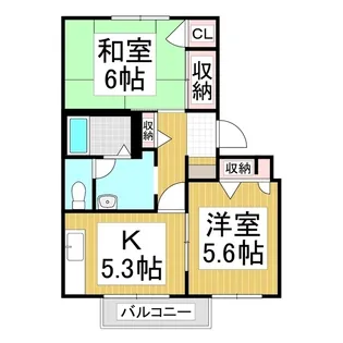 コーポリーブズ【202号室】の間取り