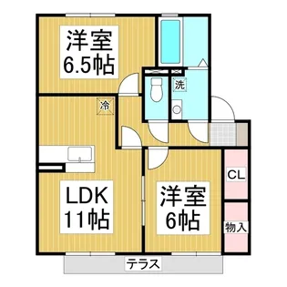 メゾン・リジェール C棟【1階】の間取り