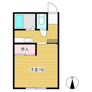 コーポ西ノ竹【206号室】の間取り