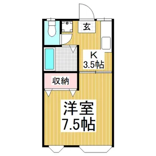 メゾンサカイ【A206号室】の間取り