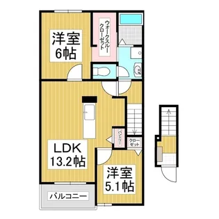 イリーデ【204号室】の間取り