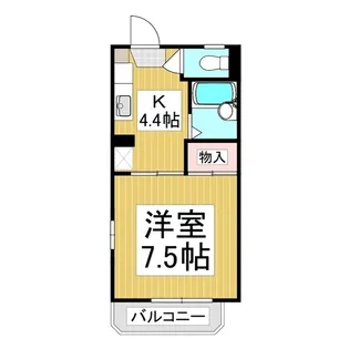 ベルメゾン三本柳【1階】の間取り