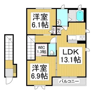 ウィズライフ C棟【2階】の間取り
