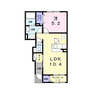 フォレストヒル【1階】の間取り