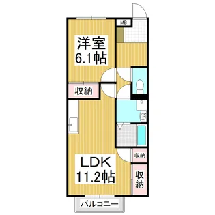 エスポワール星南【103号室】の間取り